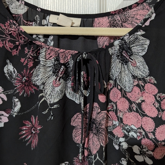 Style and Co women's blouse sz XL floral 3/4 sleeve Bell sleeve multicolor - Picture 3 of 10